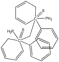 Phosphine sulfide,1,1'-methylenebis[1,1-diphenyl- 结构式