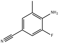 3-氟-4-氨基-5-甲基苯腈 结构式