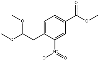 甲基 4-(2,2-二甲氧基乙基)-3-硝基苯酸盐 结构式