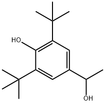 2,6-ditert-butyl-4-(1-hydroxyethyl)phenol 结构式
