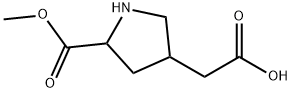 2-(5-(METHOXYCARBONYL)PYRROLIDIN-3-YL)ACETIC ACID 结构式