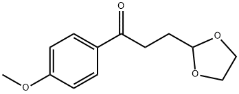 3-(1,3-二氧戊环-2-基)-1-(4-甲氧基苯基)丙烷-1-酮 结构式
