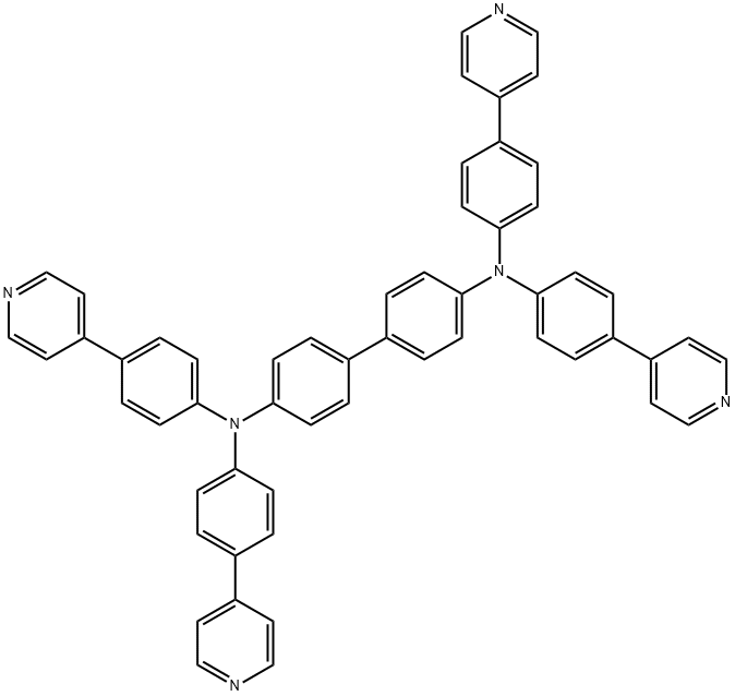 1,1'-联苯]-4,4'-二胺,N4,N4,N4',N4'-四[4-(4-吡啶基)苯基]- 结构式