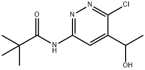 N-(6-chloro-5-(1-hydroxyethyl)pyridazin-3-yl)pivalamide 结构式