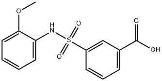 3-[(2-甲氧基苯基)氨磺酰基]苯甲酸 结构式