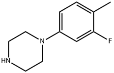 1-(3-氟-4-甲基苯基)哌嗪 结构式