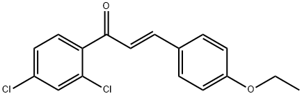 (2E)-1-(2,4-dichlorophenyl)-3-(4-ethoxyphenyl)prop-2-en-1-one 结构式