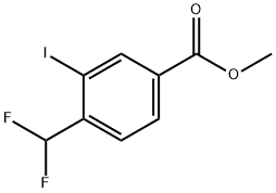 4-(二氟甲基)-3-碘苯甲酸甲酯 结构式