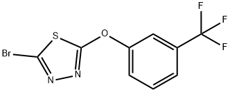 2-溴-5-[3-(三氟甲基)苯氧基]-1,3,4-噻二唑 结构式