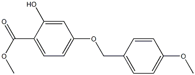 Benzoic acid, 2-hydroxy-4-[(4-methoxyphenyl)methoxy]-, methyl ester 结构式