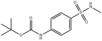 (4-(N-甲基氨磺酰基)苯基)氨基甲酸叔丁酯 结构式