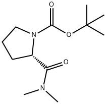 (S)-tert-butyl 2-(dimethylcarbamoyl)pyrrolidine-1-carboxylate 结构式