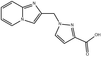 1-(咪唑并[1,2-a]吡啶-2-基甲基)-1H-吡唑-3-甲酸 结构式