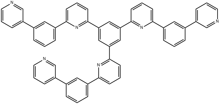 1,3,5-三(6-(3-(吡啶-3-基)苯基)吡啶-2-基)苯 结构式