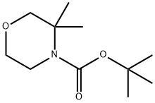 tert-butyl 3,3-dimethylmorpholine-4-carboxylate 结构式