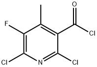 2,6-二氯-5-氟-4-甲基尼古丁酰氯化 结构式