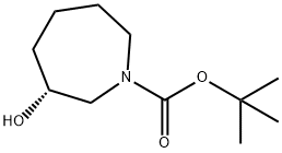 (R)-3-羟基氮杂环庚烷-1-叔丁酯-甲酸 结构式