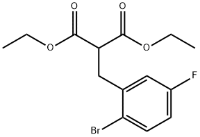 diethyl 2-(2-bromo-5-fluorobenzyl)malonate 结构式