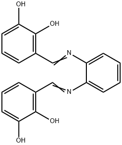 3-{[(2-{[(2,3-dihydroxyphenyl)methylidene]amino}phenyl)imino]methyl}benzene-1,2-diol 结构式