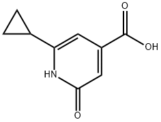 6-环丙基-2-氧代-1,2-二氢吡啶-4-羧酸 结构式
