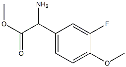 2-氨基-2-(3-氟-4-甲氧基苯基)乙酸甲酯 结构式