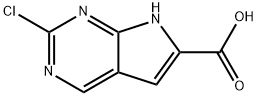 2-氯-7H-吡咯并[2,3-d]嘧啶-6-羧酸 结构式
