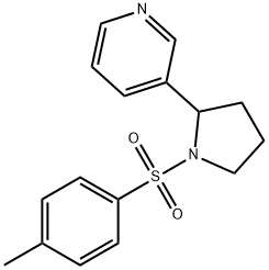 3-[1-(Toluene-4-sulfonyl)-pyrrolidin-2-yl]-pyridine 结构式