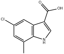 5-chloro-7-methyl-1H-indole-3-carboxylic acid 结构式
