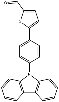 5-(4-(9H-CARBAZOL-9-YL)PHENYL)THIOPHENE-2-CARBALDEHYDE 结构式