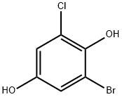 1,4-苯二酚,2-溴-6-氯 - 结构式