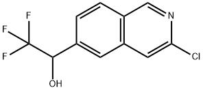 1-(3-CHLOROISOQUINOLIN-6-YL)-2,2,2-TRIFLUOROETHANOL 结构式