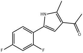 1-(5-(2,4-DIFLUOROPHENYL)-2-METHYL-1H-PYRROL-3-YL)ETHANONE 结构式