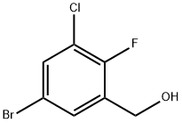 (5-溴-3-氯-2-氟苯基)甲醇 结构式
