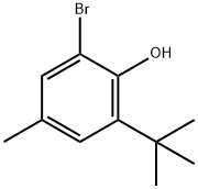 2-溴-6-叔丁基-4-甲基苯酚 结构式