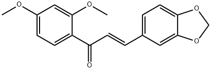 (2E)-3-(2H-1,3-benzodioxol-5-yl)-1-(2,4-dimethoxyphenyl)prop-2-en-1-one 结构式