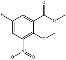 METHYL 5-FLUORO-2-METHOXY-3-NITROBENZOATE 结构式