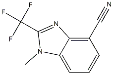 1-甲基-2-(三氟甲基)-1H-苯并[D]咪唑-4-甲腈 结构式