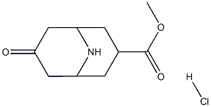 7-Oxo-9-aza-bicyclo[3.3.1]nonane-3-carboxylic acid methyl ester hydrochloride 结构式