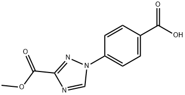 4-(3-methoxycarbonyl-1,2,4-triazol-1-yl)benzoic acid 结构式