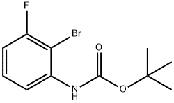 tert-butyl (2-bromo-3-fluorophenyl)carbamate 结构式