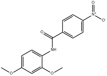 N-(2,4-二甲氧基苯基)-4-硝基苯甲酰胺 结构式
