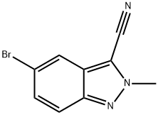 5-Bromo-2-methyl-2H-indazole-3-carbonitrile 结构式