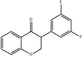 3-(3,5-Difluoro-phenyl)-chroman-4-one 结构式