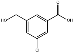 3-氯-5-羟甲基苯甲酸 结构式