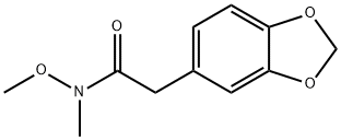 2-(苯并[D][1,3]二噁戊环-5-基)-N-甲氧基-N-甲基乙酰胺 结构式