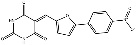 5-((5-(4-nitrophenyl)furan-2-yl)methylene)pyrimidine-2,4,6(1H,3H,5H)-trione 结构式