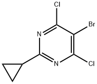 5-溴-4,6-二氯-2-环丙基嘧啶 结构式