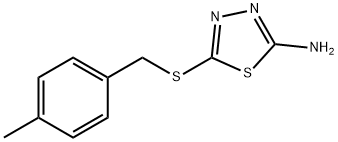 5-{[(4-methylphenyl)methyl]sulfanyl}-1,3,4-thiadiazol-2-amine 结构式
