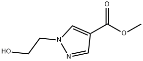 1-(2-Hydroxy-ethyl)-1H-pyrazole-4-carboxylic acid methyl ester 结构式