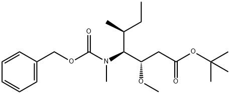(3S,4S,5S) - 4 - ((((苄氧基)羰基)(甲基)氨基)-3-甲氧基-5-甲基庚酸叔丁 结构式